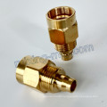 Brass Fitting CNC Turning Machining Parts for Gas Pipe Connector
